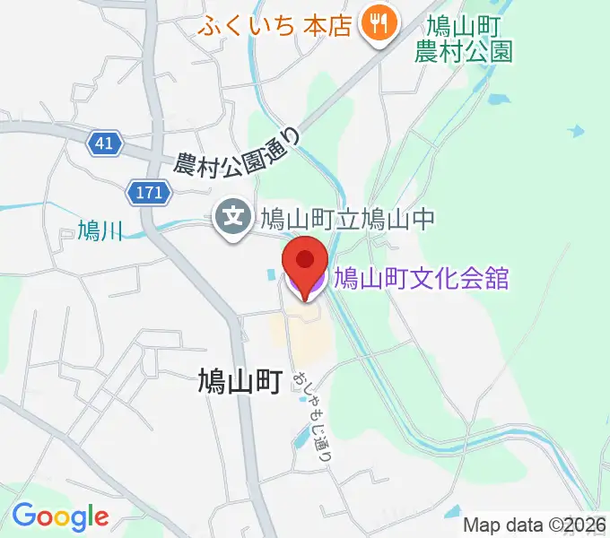 鳩山町文化会館の地図