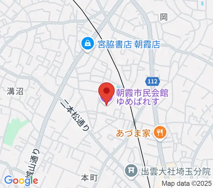 朝霞市民会館 ゆめぱれすの地図
