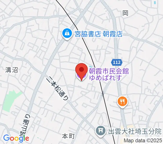 朝霞市民会館 ゆめぱれすの地図