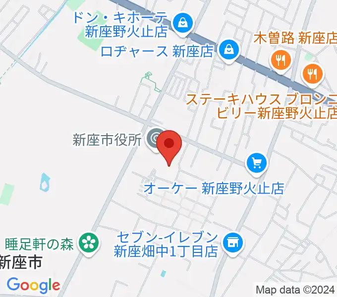 新座市民会館の地図