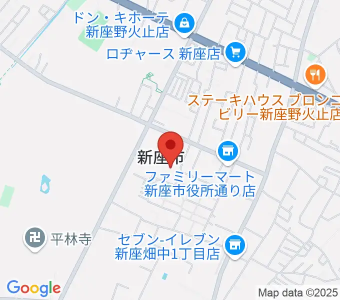 新座市民会館の地図