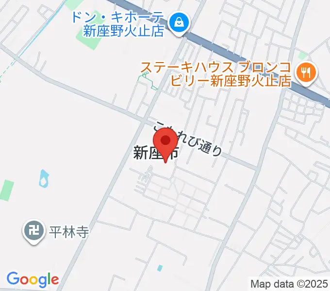 新座市民会館の地図