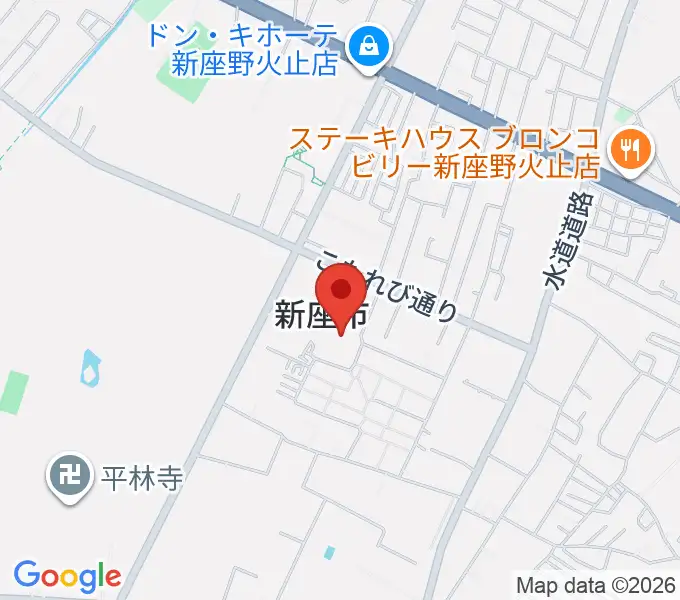 新座市民会館の地図