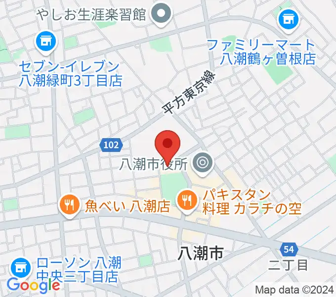 八潮メセナの地図