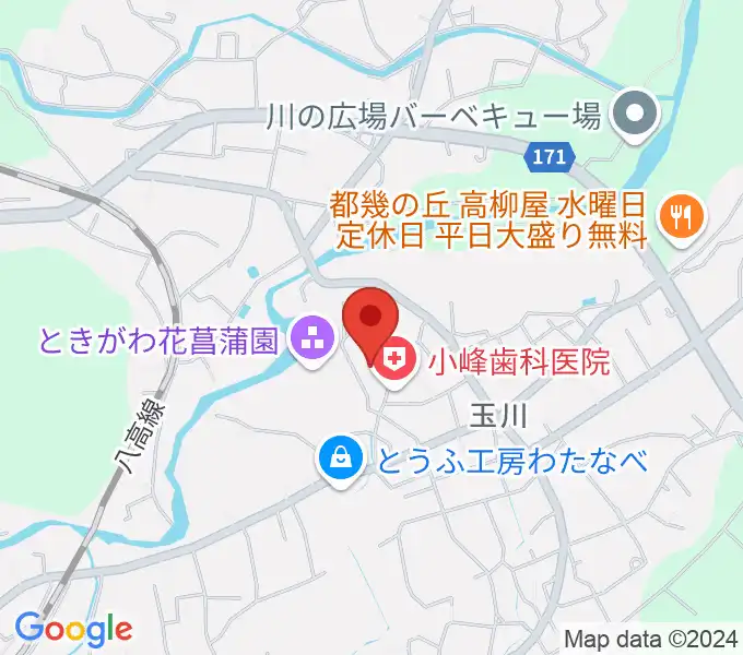 ときがわ町文化センター アスピアたまがわの地図