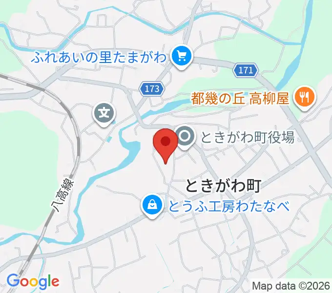 ときがわ町文化センター アスピアたまがわの地図