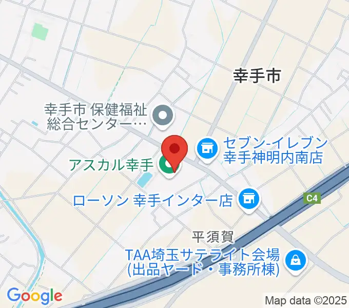アスカル幸手の地図