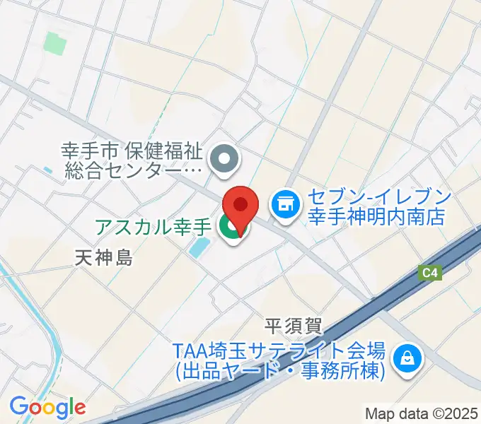 アスカル幸手の地図
