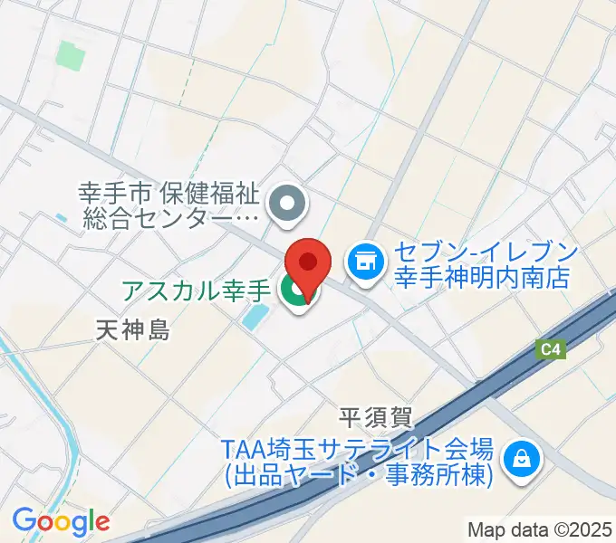 アスカル幸手の地図