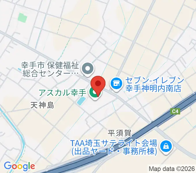 アスカル幸手の地図