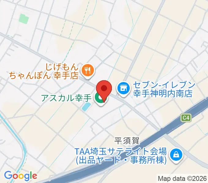 アスカル幸手の地図