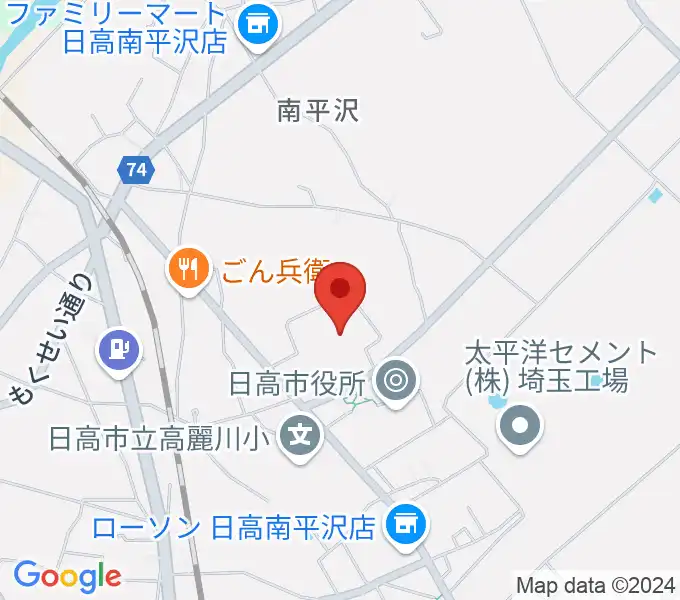 日高市文化体育館 ひだかアリーナの地図