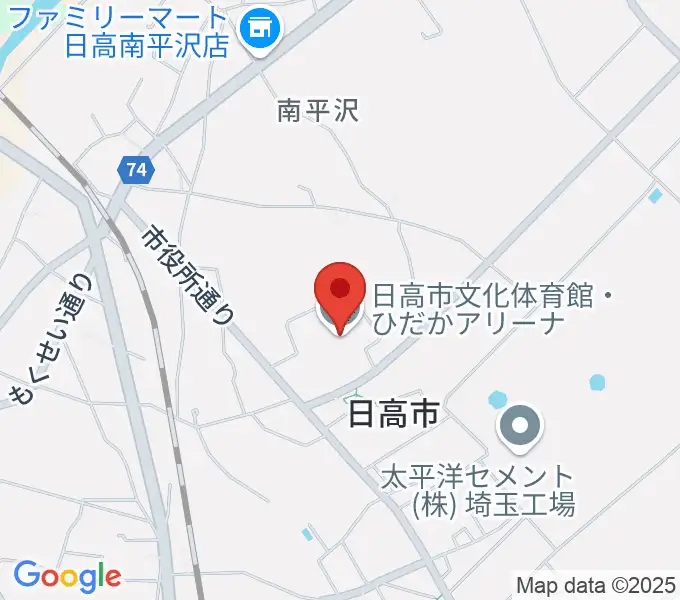 日高市文化体育館 ひだかアリーナの地図