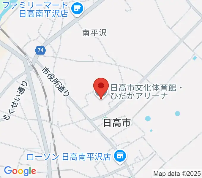 日高市文化体育館 ひだかアリーナの地図