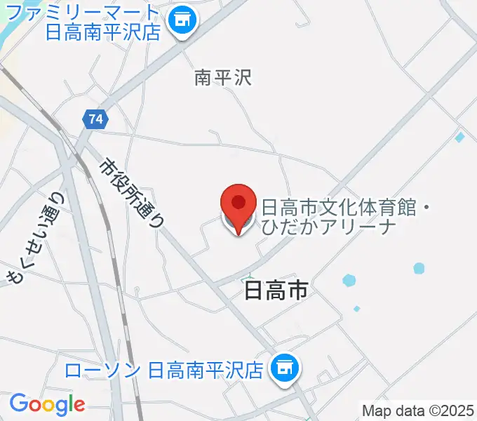 日高市文化体育館 ひだかアリーナの地図