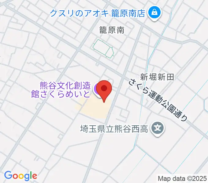 熊谷文化創造館 さくらめいとの地図