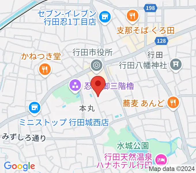 行田市産業文化会館 ベル・プラスの地図