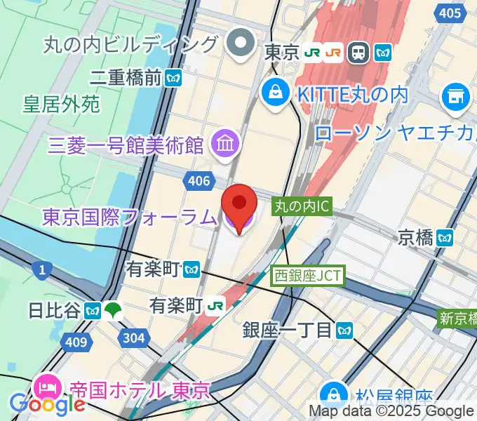 東京国際フォーラムの地図