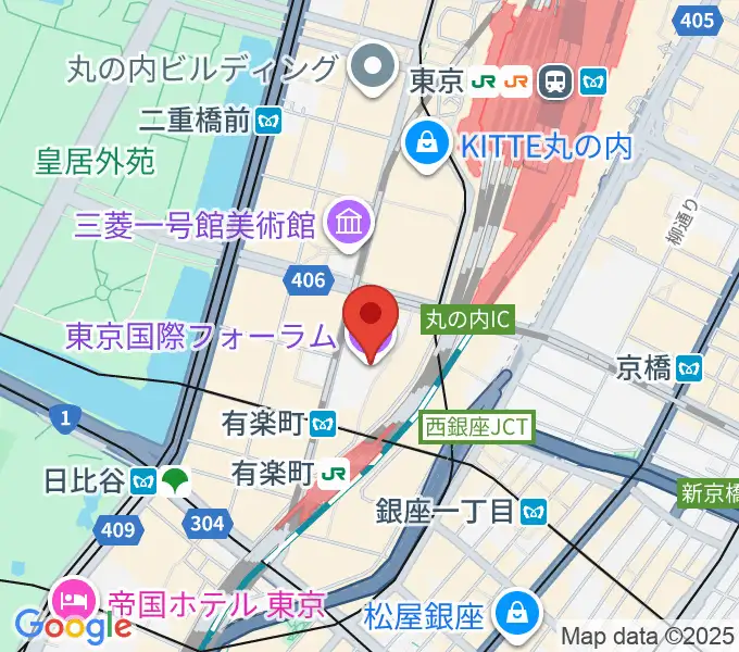 東京国際フォーラムの地図