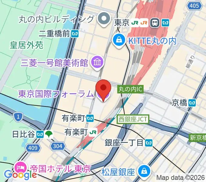 東京国際フォーラムの地図