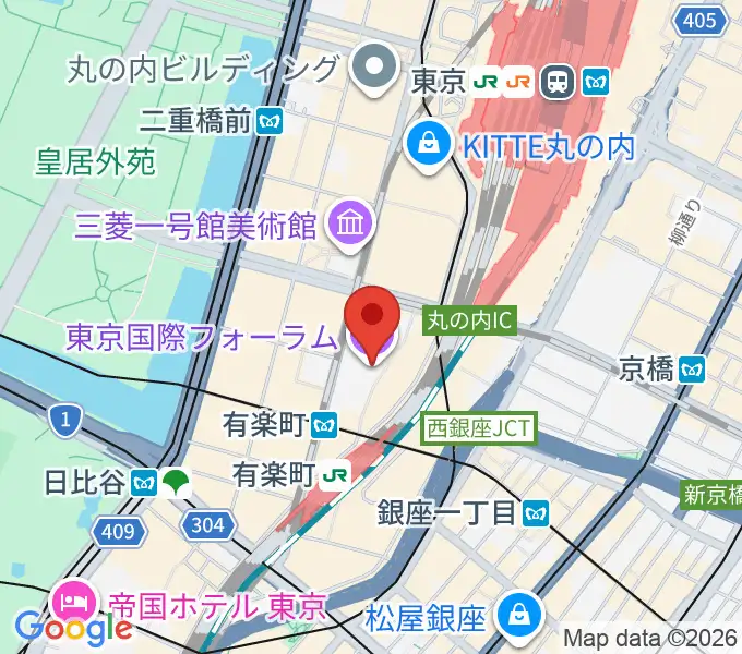 東京国際フォーラムの地図