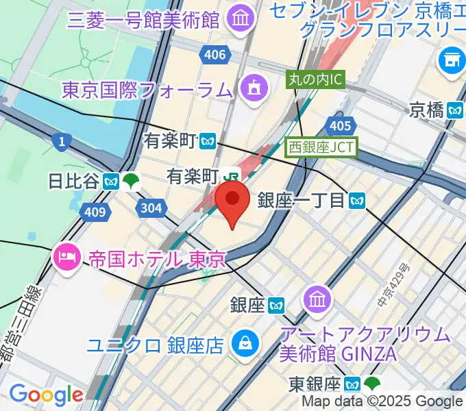 有楽町朝日ホールの地図