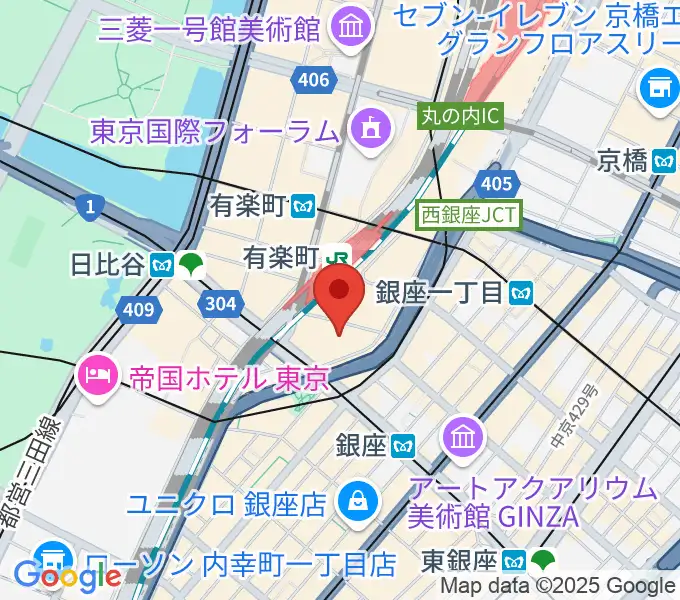 有楽町朝日ホールの地図