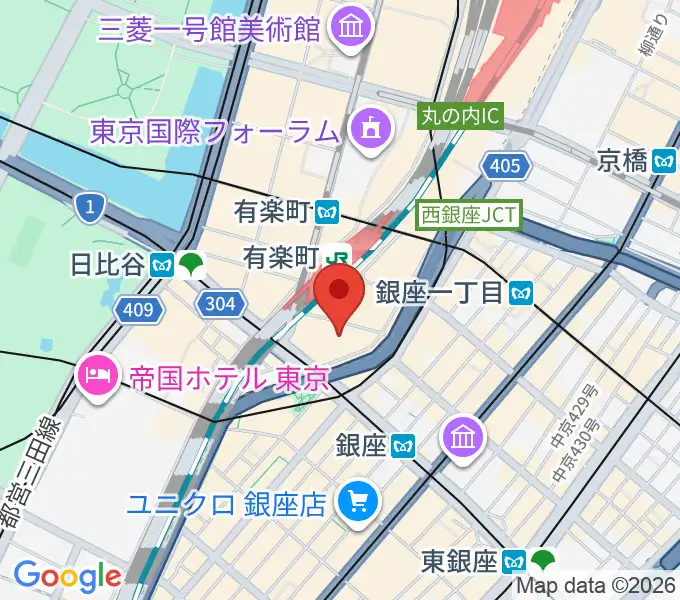 有楽町朝日ホールの地図