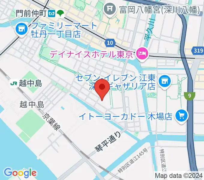 古石場文化センターの地図