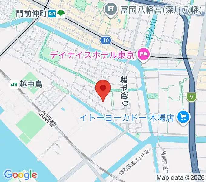 古石場文化センターの地図