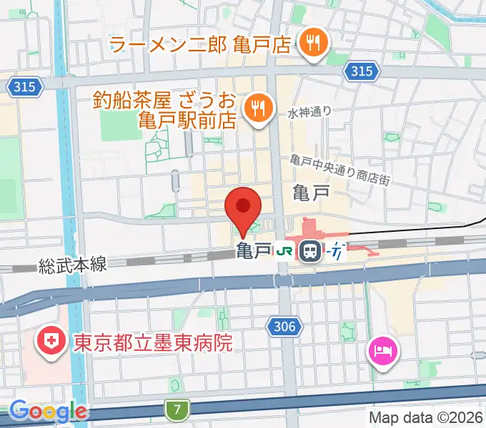 江東区亀戸文化センターの地図