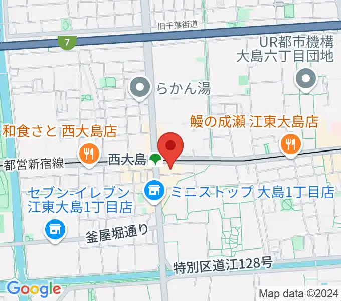 江東区総合区民センターの地図