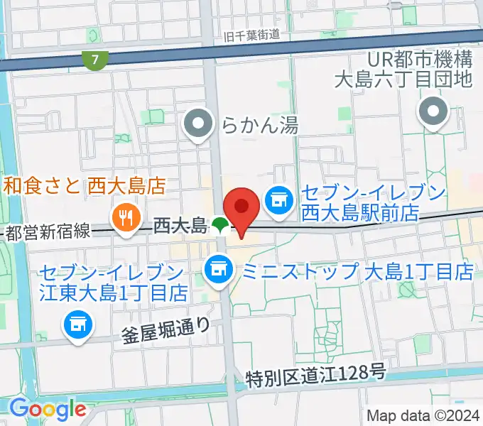 江東区総合区民センターの地図