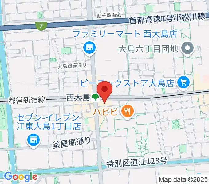 江東区総合区民センターの地図
