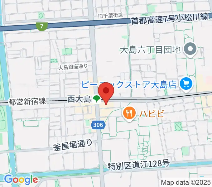 江東区総合区民センターの地図