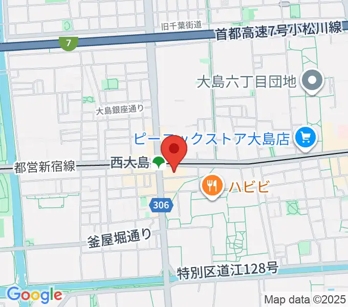 江東区総合区民センターの地図