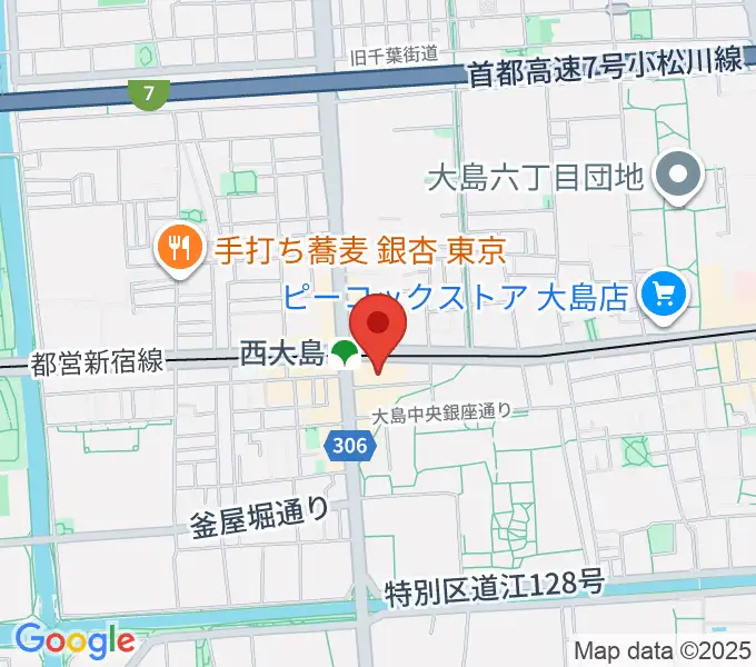 江東区総合区民センターの地図