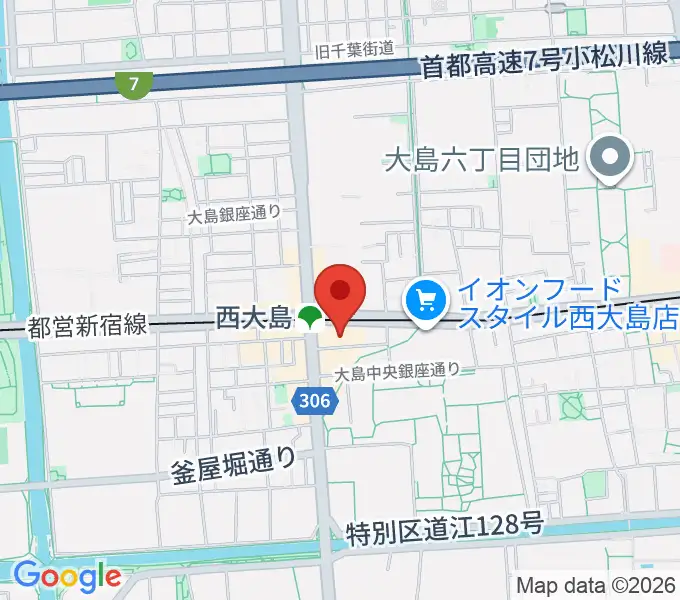 江東区総合区民センターの地図