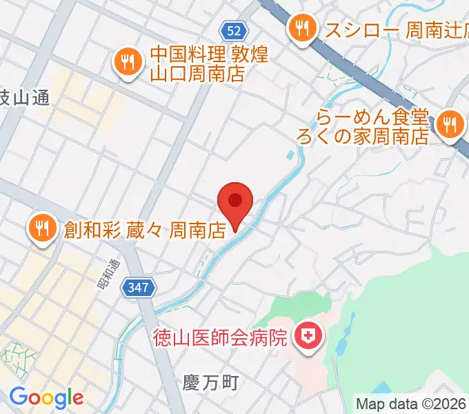 グランドミック周南楽器 御弓店の地図