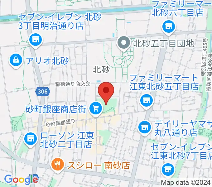 砂町文化センターの地図