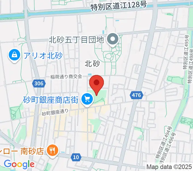 砂町文化センターの地図