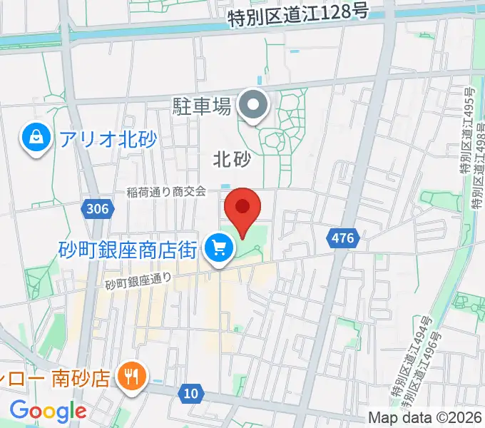 砂町文化センターの地図