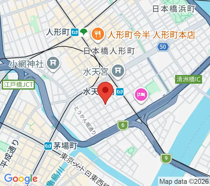 日本橋公会堂の地図