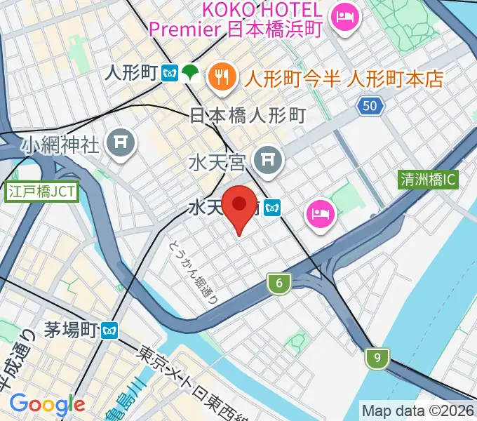 日本橋公会堂の地図