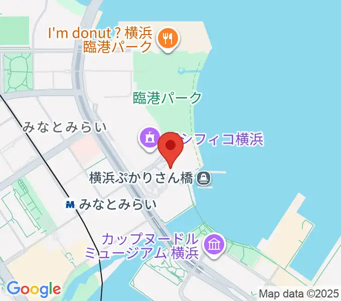 パシフィコ横浜 国立大ホールの地図
