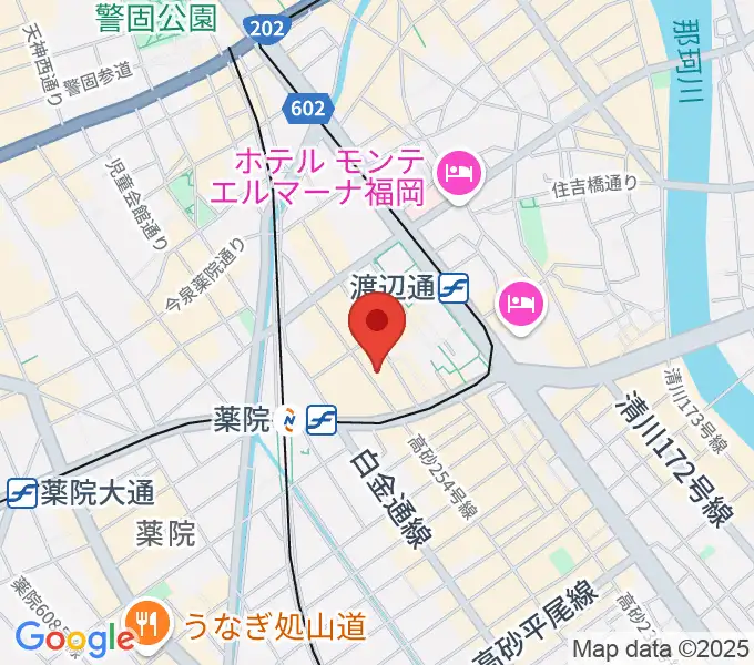 薬院the sound trackの地図