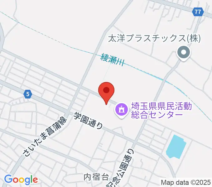 埼玉県県民活動総合センターの地図