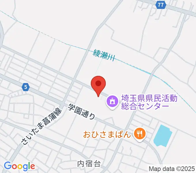 埼玉県県民活動総合センターの地図
