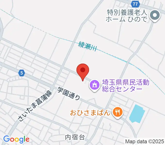 埼玉県県民活動総合センターの地図