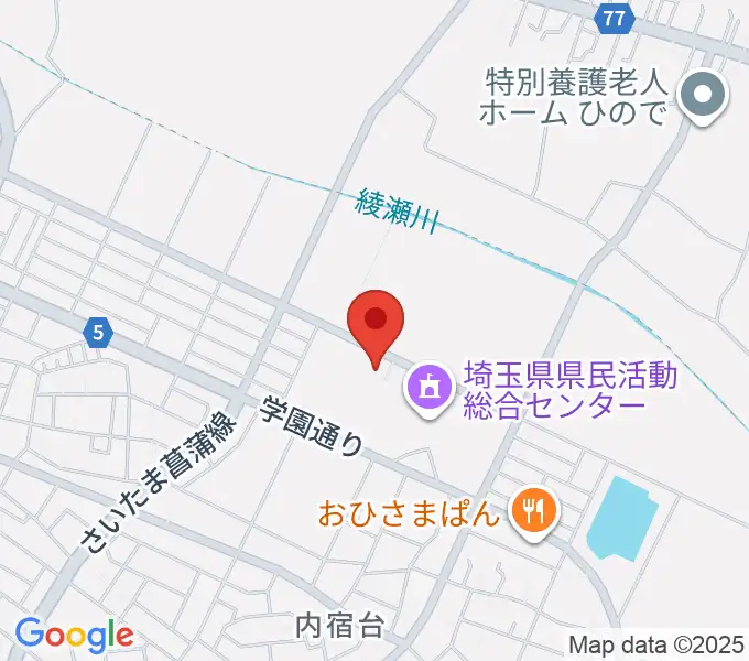 埼玉県県民活動総合センターの地図